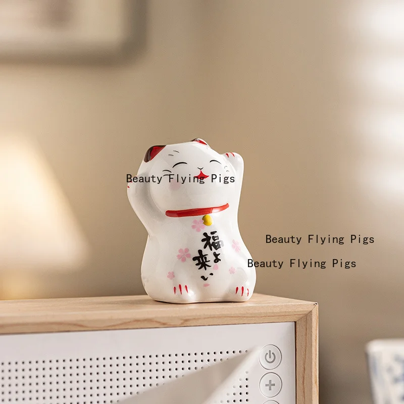 Ceramic Lucky Cat Small Home Furnishings Store Cashier Desk Office Desk Creative Crafts Birthday Gifts