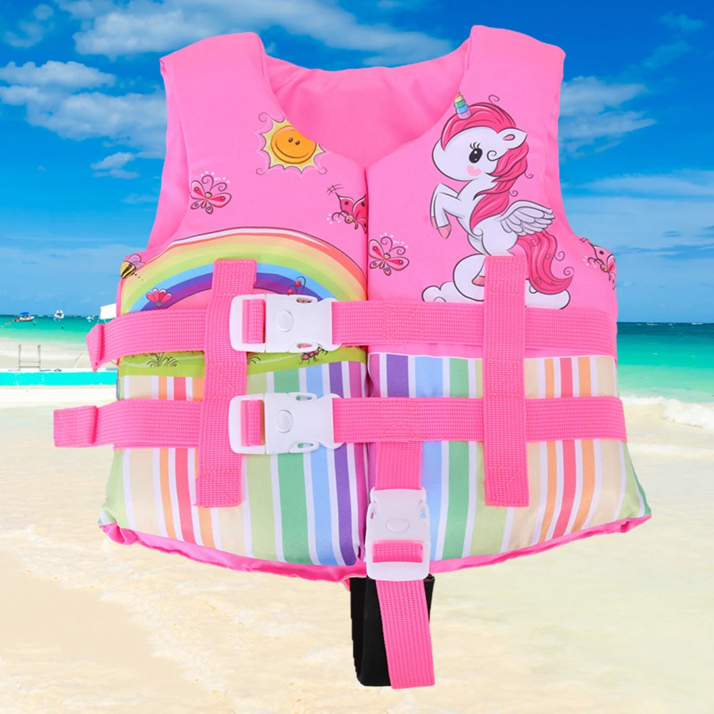 

Cartoon Kayak Watersports Vest Safety Buckle Design Baby Buoyancy Jacket Swimsuit for 2-10 Year Children