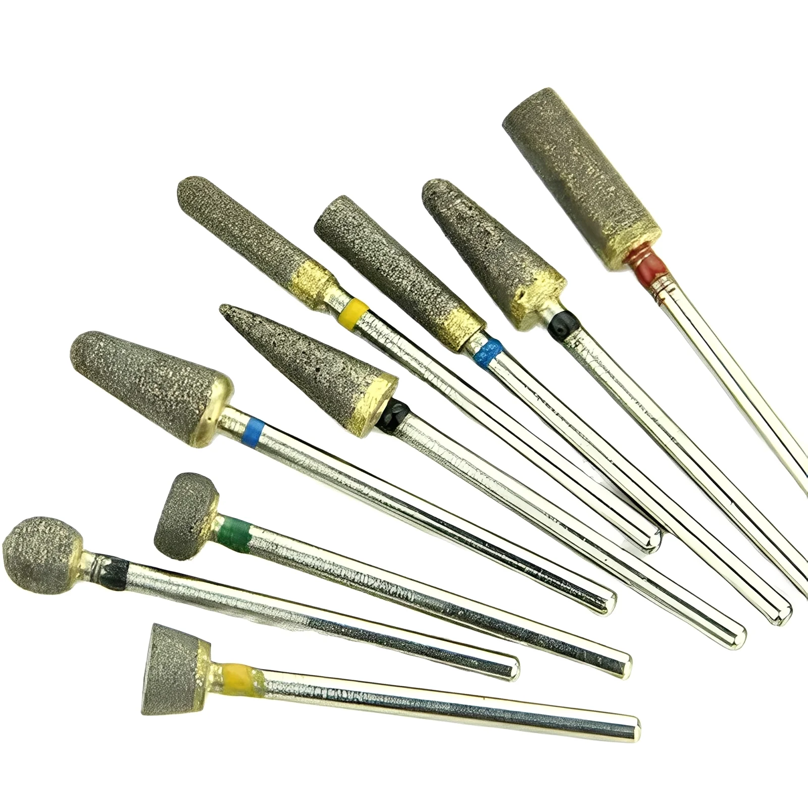 10PK أزيز مختبر الماس الملبد، خشنة لطحن جسور التيجان المعدنية، قبضة الأسنان #5