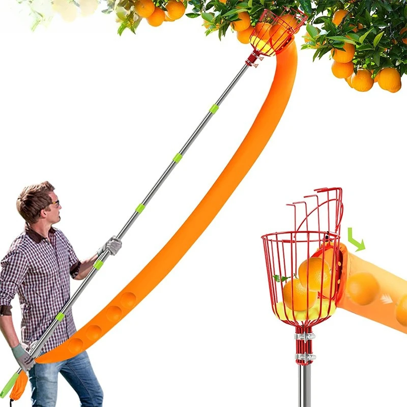 

Removable fruit picking rod, portable fruit picking basket, multi-functional fruit picker