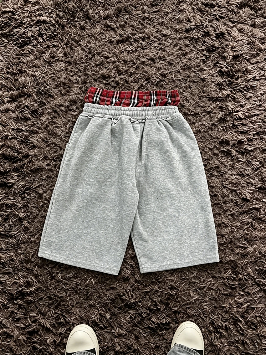 

Модные универсальные классические брюки с двойным поясом в американском ретро-стиле, свободного кроя, длиной до колена, для мужчин и женщин