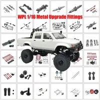 WPL C64 C54 C24 B16 D12 D62 1/16 RC Metal Aluminum Upgrade Tie Rod Front and Rear Axle Steering Cup Bearing Tire Shock Kit