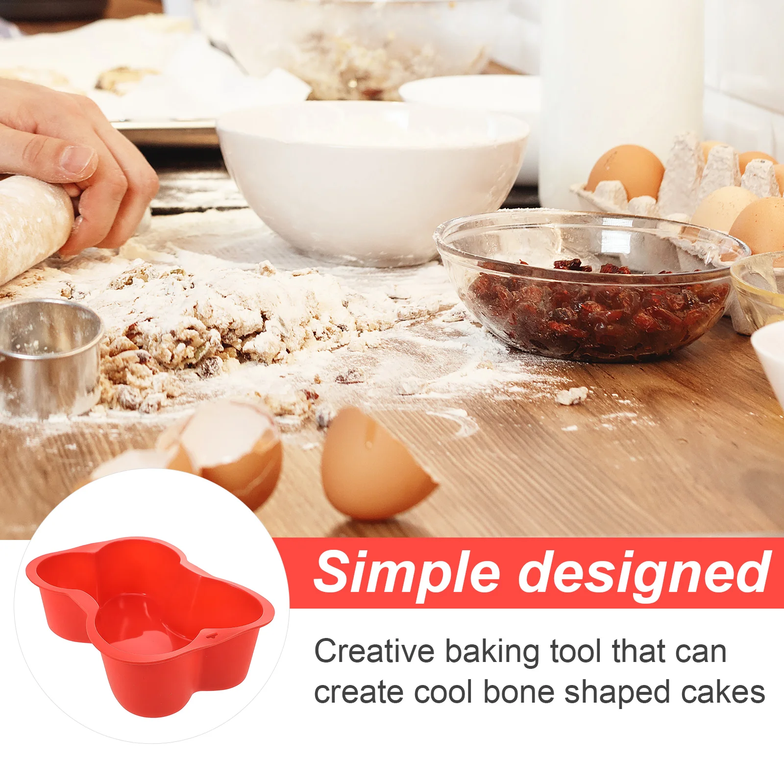 

Silicone Cake Mold Bone Shape Baking Diy Tool Easy Release Romantic Anniversary Home Use Loaf Pan Molds Bakeware Safe Reusable