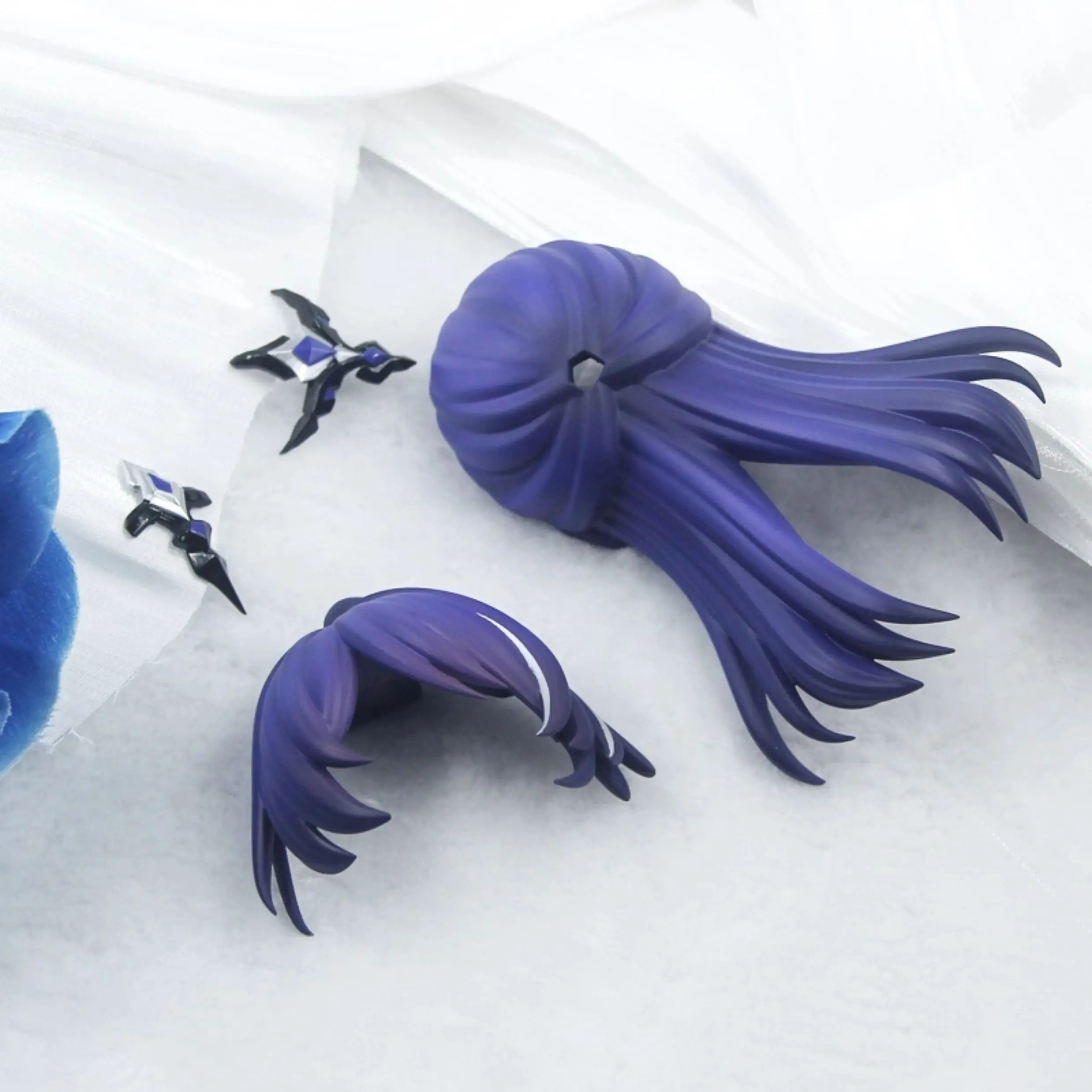 Honkai:Star Rail Acheron hecho a mano OB11 OB22 GSC pelo desmontable carcasa de pelo peluca placas frontales accesorios de muñeca BJD juego Anime Figu