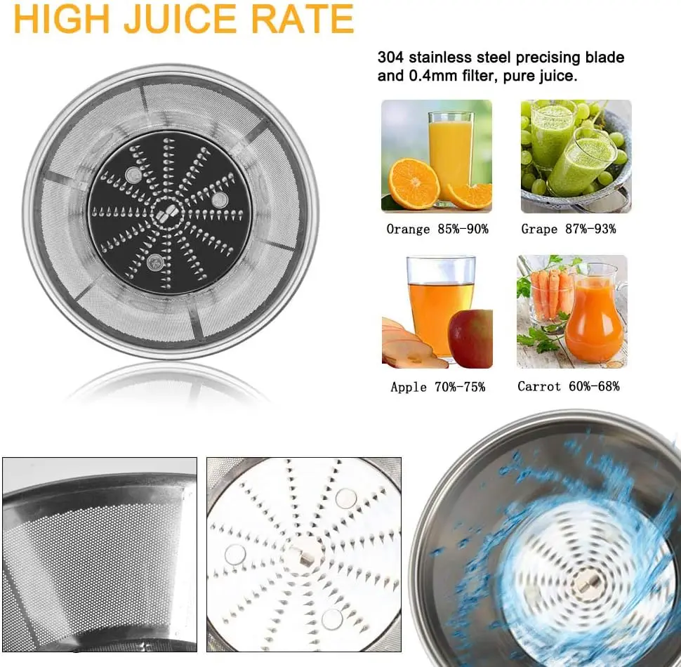 600W Juicer Machines Met 3 ''Brede Mond, Roestvrij Staal Centrifugaal Sap Extractor Gemakkelijk Schoon Te Maken, Bpa-Vrij, Anti-Druppel