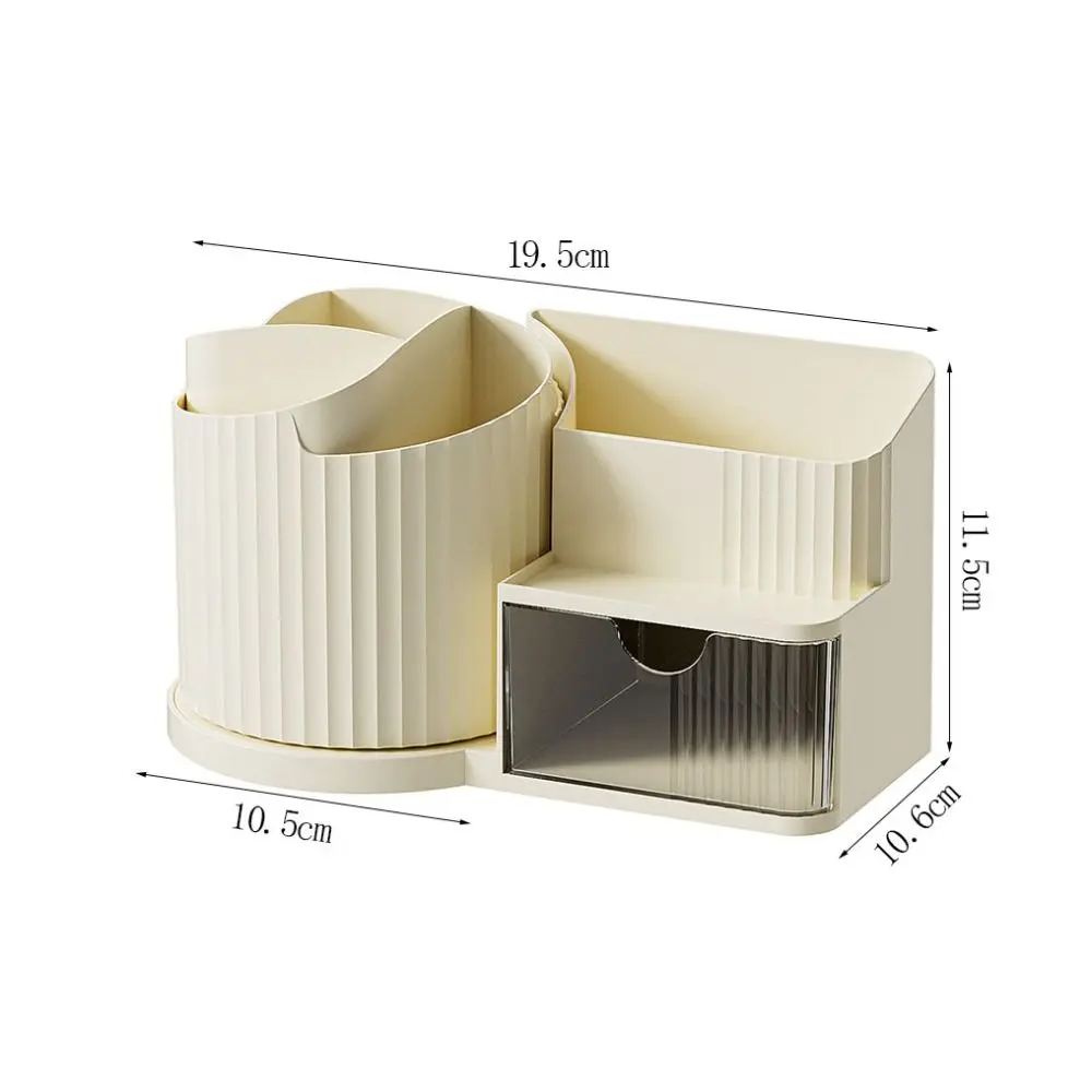Efficient Removable Rotating Pen Container Large Capacity Classified Storage Pen Holder ABS Multi-function Makeup Brush Box Desk