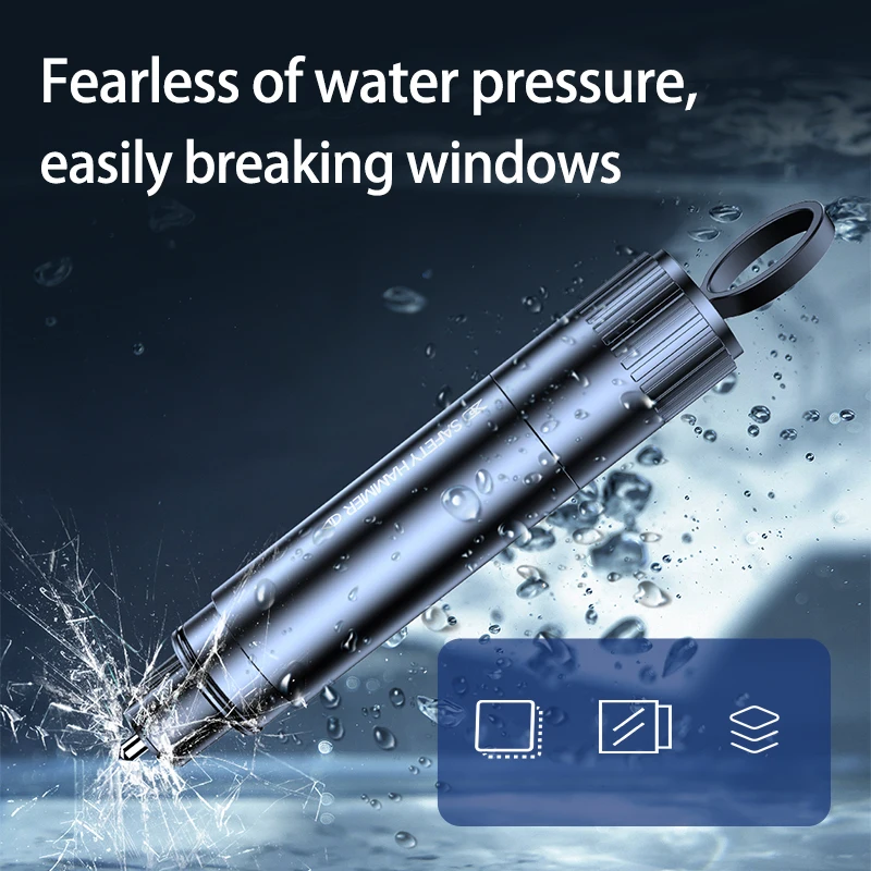 Auto Safety Rescue Hammer Car Window Breaker with Seat Belt Cutter Emergency Rescue Tool Compact Portable Car Safety Equipment view 3