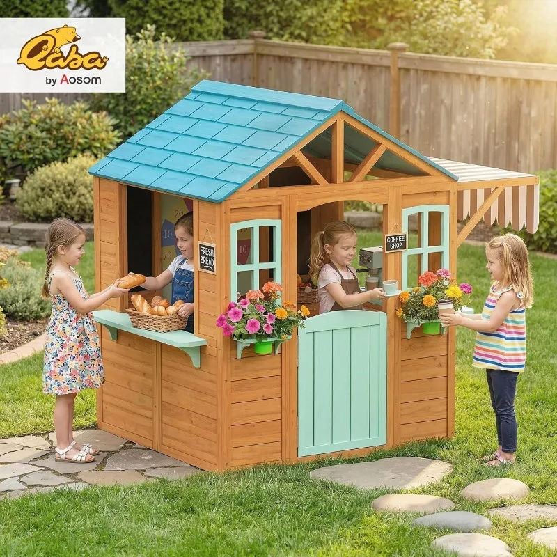 Kids Outdoor Playhouse Cottage 2