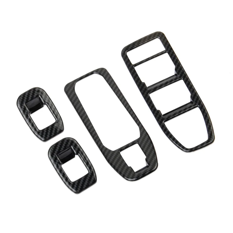

ABXN-For BMW IX 2022-2025 Interior Accessories Car Window Lift Switch Panel Cover Trim ABS Carbon Fiber