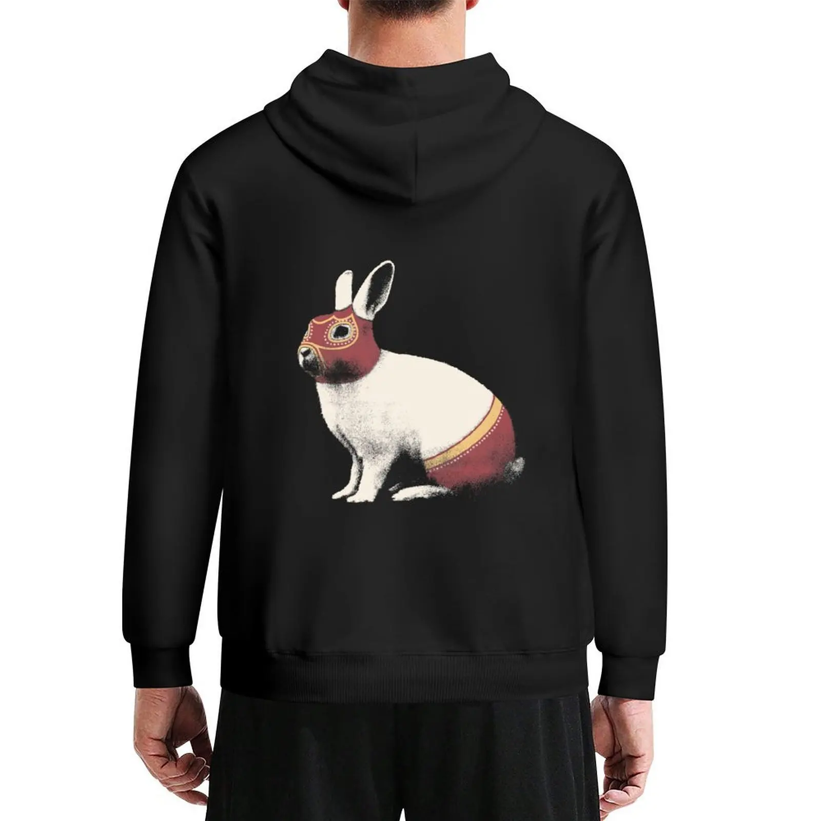 

Rabbit Wrestler / Lapin Catcheur Hoodie male clothes men clothing men's clothing men's autumn clothes graphic hoodie