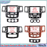 9 Inch Car Radio Fascia frame For Toyota Fortuner Hilux vigo 2005-2017 Android 2 Din Head Unit Dash Cover Panel