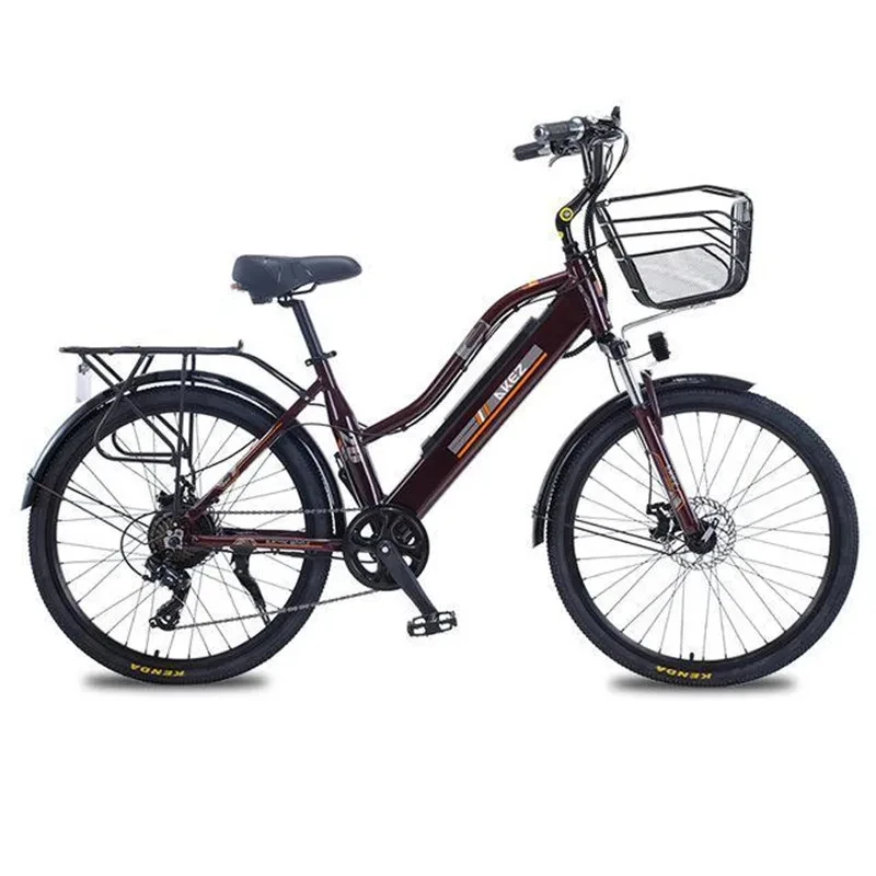 Women's E-Bike 350W Motor 36V10AH Lithium battery 26-inch Thin Tire Urban Commuter Electric bicycle 30KM/H Daily Leisure E-Bike