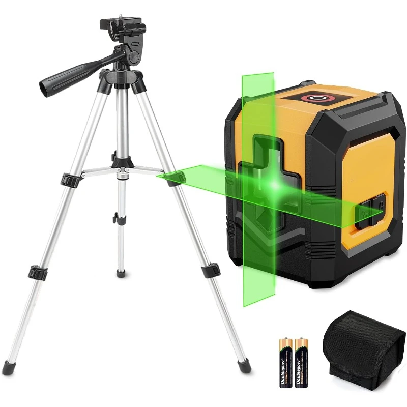 

Self-Leveling Green Beam Horizontal and Vertical Cross-Line Laser for Home Decoration Carrying Pouch, Battery Included