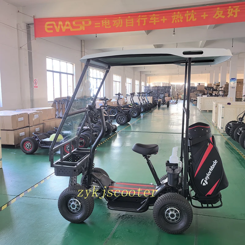 4x4 All Wheel Drive Electric Golf Cart With LED Lights 40KM/H Speed 1-2 Seats Made In China