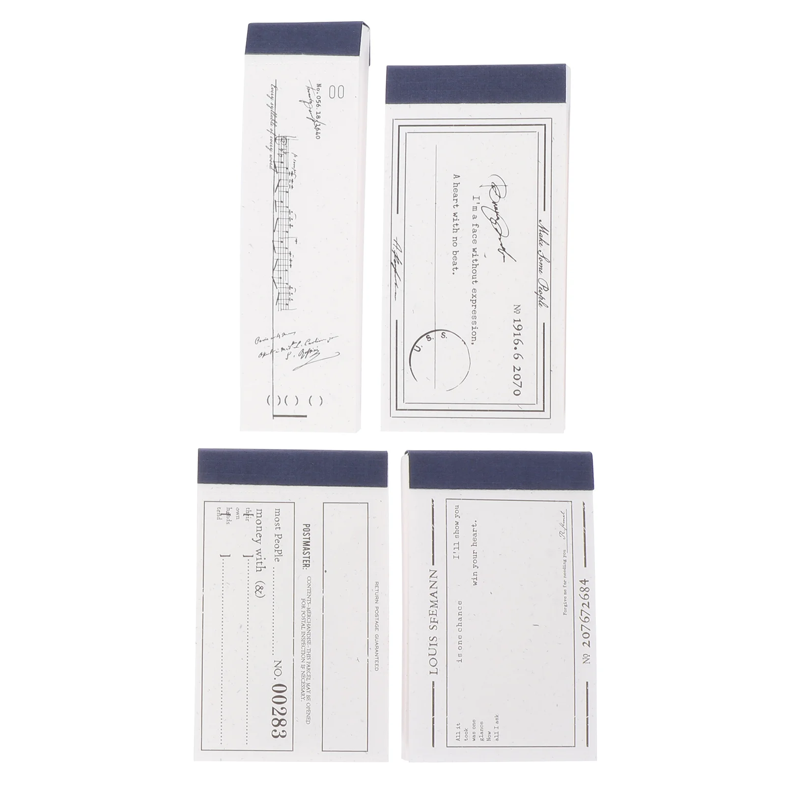 4Pcs Paper Planning Notepads Stylish Portable Office Home Message Pad Daily Schedule Planner Memo Pads Students Supplies