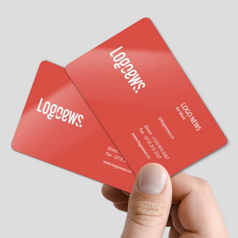 100/200/500PCS Plastic Business Card Printing Free Design LOGO QR Code Instagram Fashion Style PVC Matte Card Two Sides