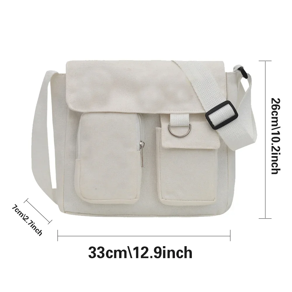 Crossbody Tas Messenger Bags Ornamenten Handtas Heren Mode Schouder Canvas Organizer Dames Casual Winkelen Grote capaciteit Beer