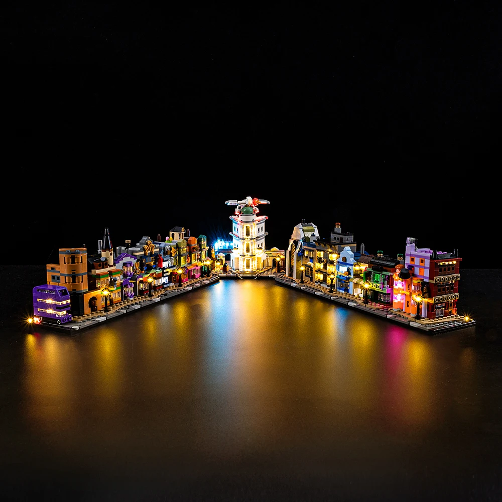 Led Light Kit for Diagon Alley Wizarding Shops 76444 Model DIY Toys Set (Only Lighting Kit No Model)