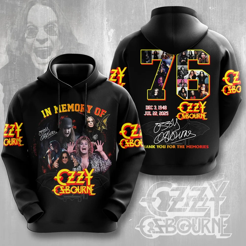 Rock Band Ozzy Osbourne 3d Print Hoodies Men Women Fashion Oversized Hoodie Sweatshirt Adult Clothing Fans Coat Mens Hoodie Y2k