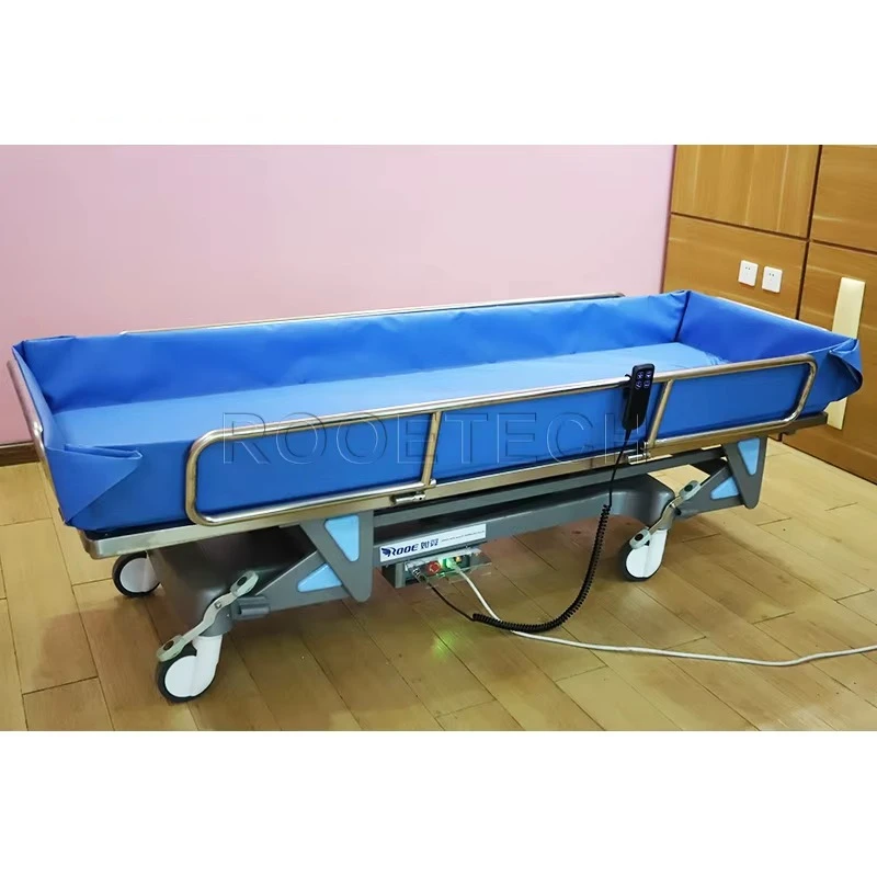 Stainless Steel Folding Guardrail Medical Electric Remote Control Disabled Shower Bed