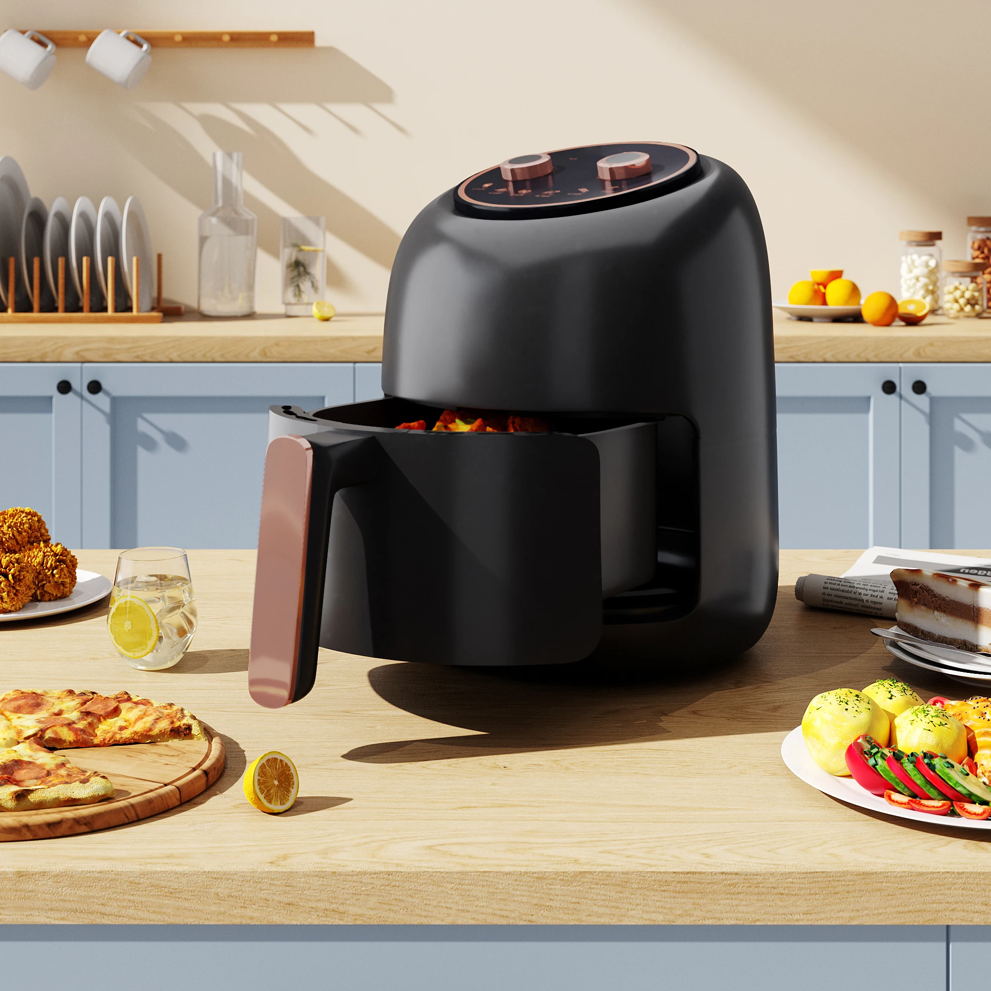 5.5L Kitchen Air Fryer Black