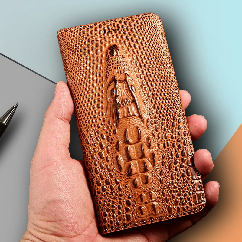 حافظة جلدية أصلية لهاتف Honor X30 X30i X40 X40i X50 X50i X60 X60i X70 X70i GT Pro Plus Max حافظة برأس التمساح #6