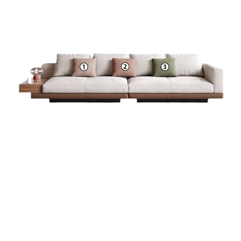 

Sofa, living room modern light luxury high-end cotton and linen, Italian minimalist straight row sofa