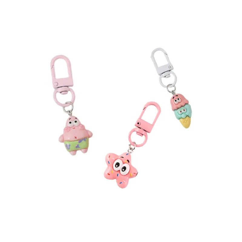 

Kawaii SpongeBob SquarePants Big Star Bell Ring Buckle Bag Keychain Bag Pendant Girl's Best Friend Gift Pendant