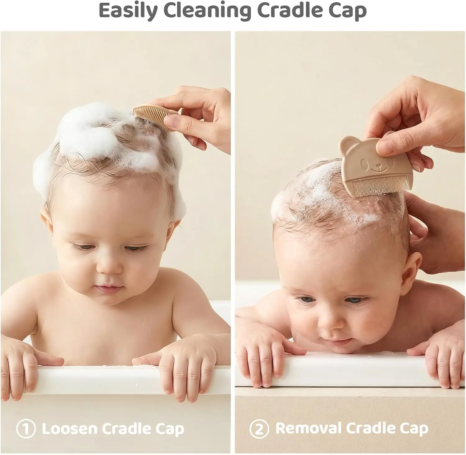 Baby Hair Brush Set, Wooden Brush and Comb Set with Soft Goat Hair Bristles description 6