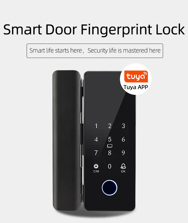 Smart Ecurity Biometric Fingerprint Door Lock for Glass Door,Password Door Lock With IC Cards