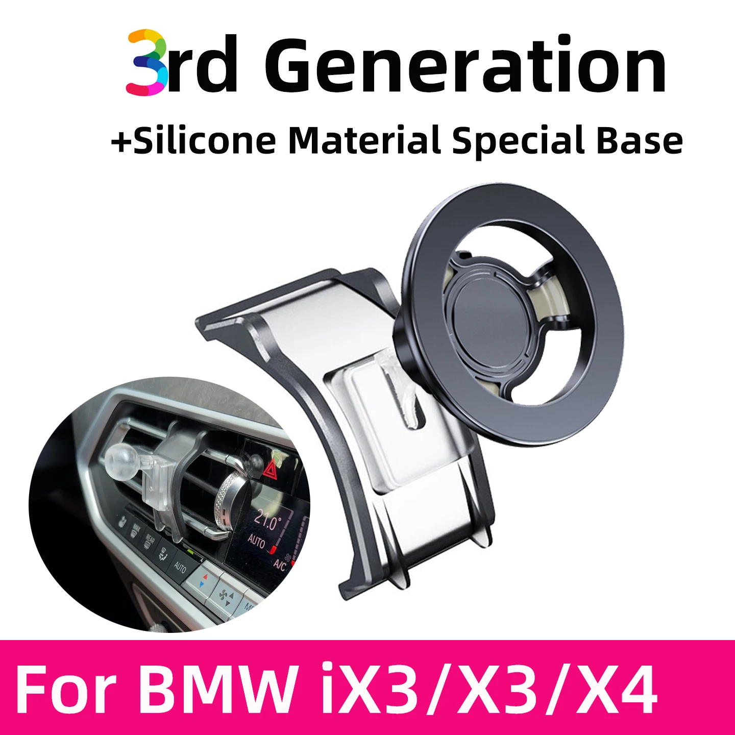 yZ[zCԓdbz_[ BMW ix3 X3 G01 X4 G02 2022-2023 Magsafe [d 360 °   ]GPSX^h CeAANZT[