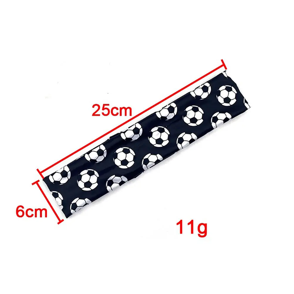 2Pcs Soccer Pattern Sports Hair Bands Comfortable Sweat Bands Flexible Lightweight Headbands for Yoga Running Yoga Accessory