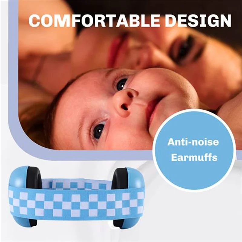 

Baby Noise Cancelling Ear Protection Earmuffs For Infants With Elastic Headband Airplane Travel Baby Accessories B