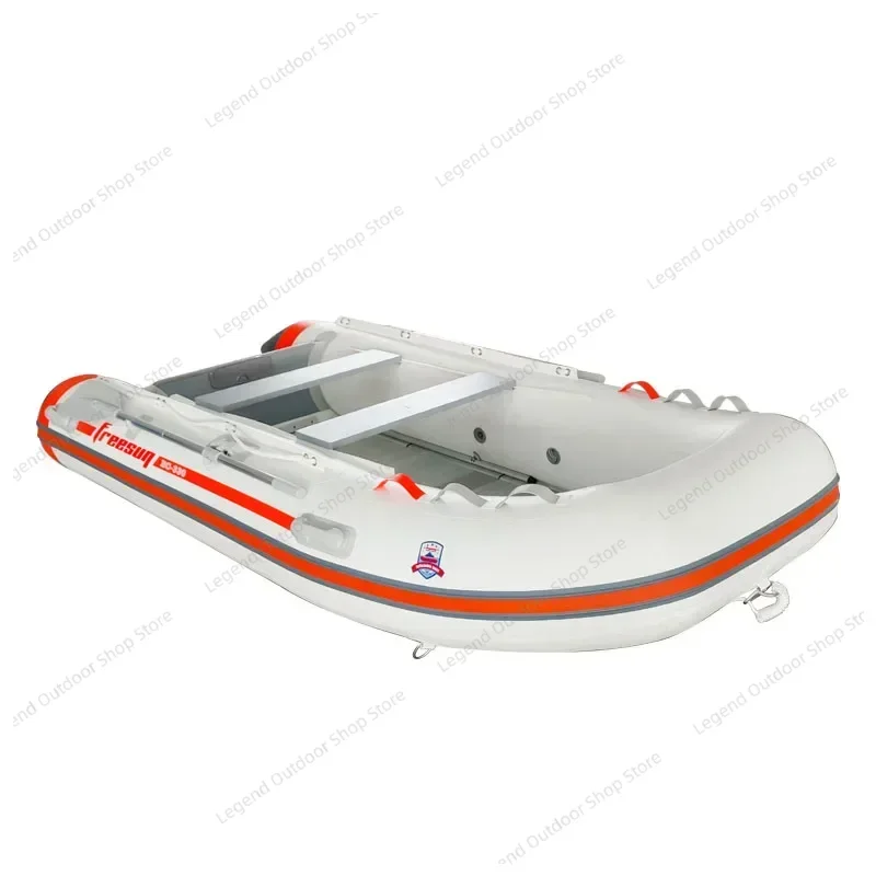 2 Person Thick Hard Bottom Inflatable Kayak, Wear Resistant Air Cushion Boat, Portable Fishing Dinghy For Outdoor Surfing