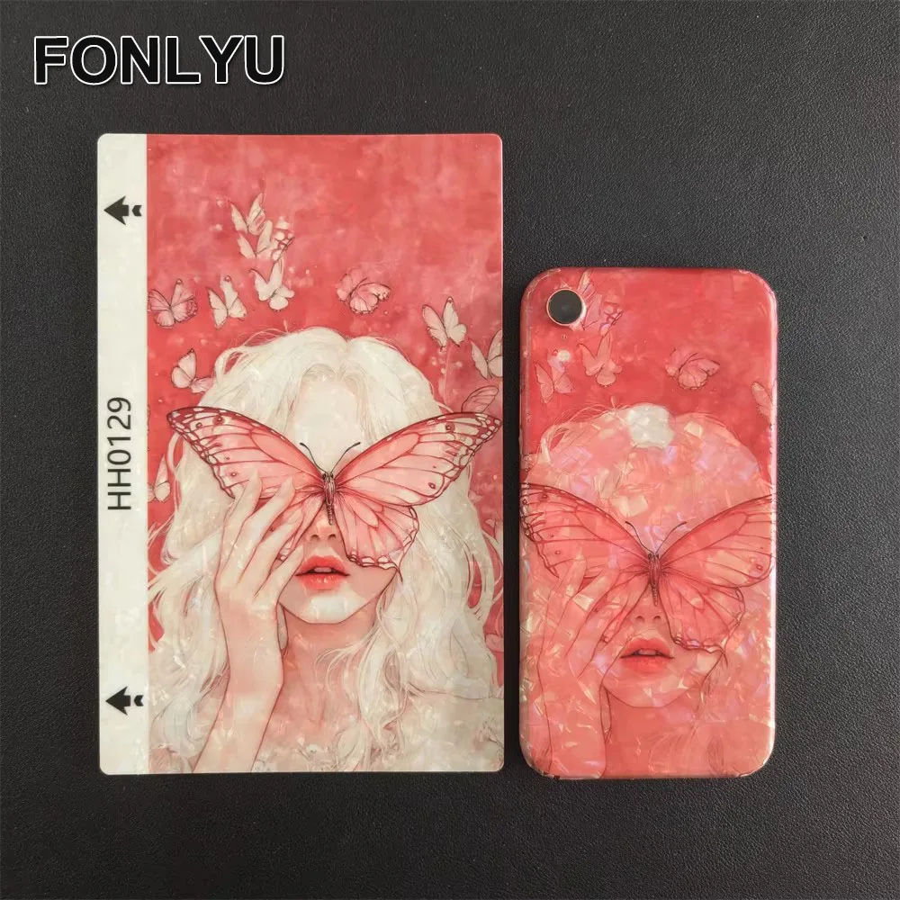 FONLYU 190*120mm 50pcs 3D Printing Rear Films Semi-Transparent Shell Texture Phone Skin Stickers for Hydrogel Cut Machine