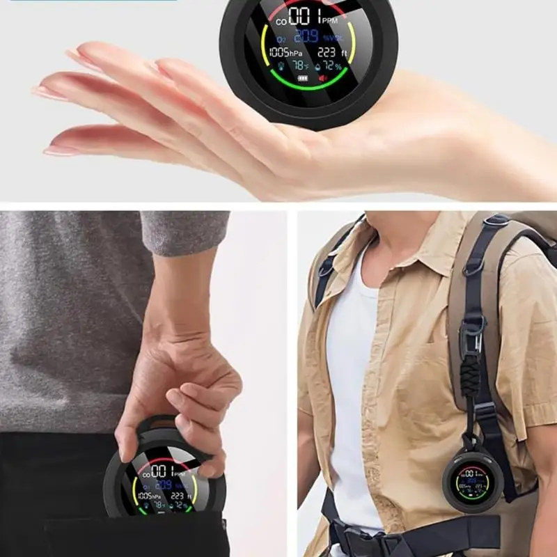 Air Analyzers For Oxygen CO Detection Barometric Pressure Temperature Humidity Measurement Camping Hiking Safety 896C