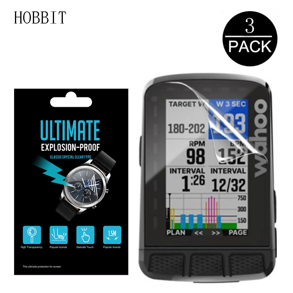 Wahoo ELEMNT 볼트 V2 Roam V2 용 방폭 스크린 보호대, 미니 방수 HD 투명 PET 스크린 보호 필름, 3 개