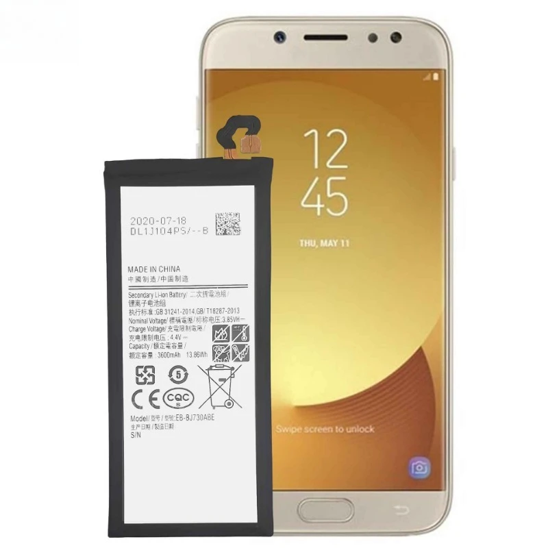 High Quality EB-BJ730ABE Replacement Phone Battery 3.85V 3600mAh For SamsungGalaxy J7 Pro 2017 J730 SM-J730F J730FM Brand New view 4
