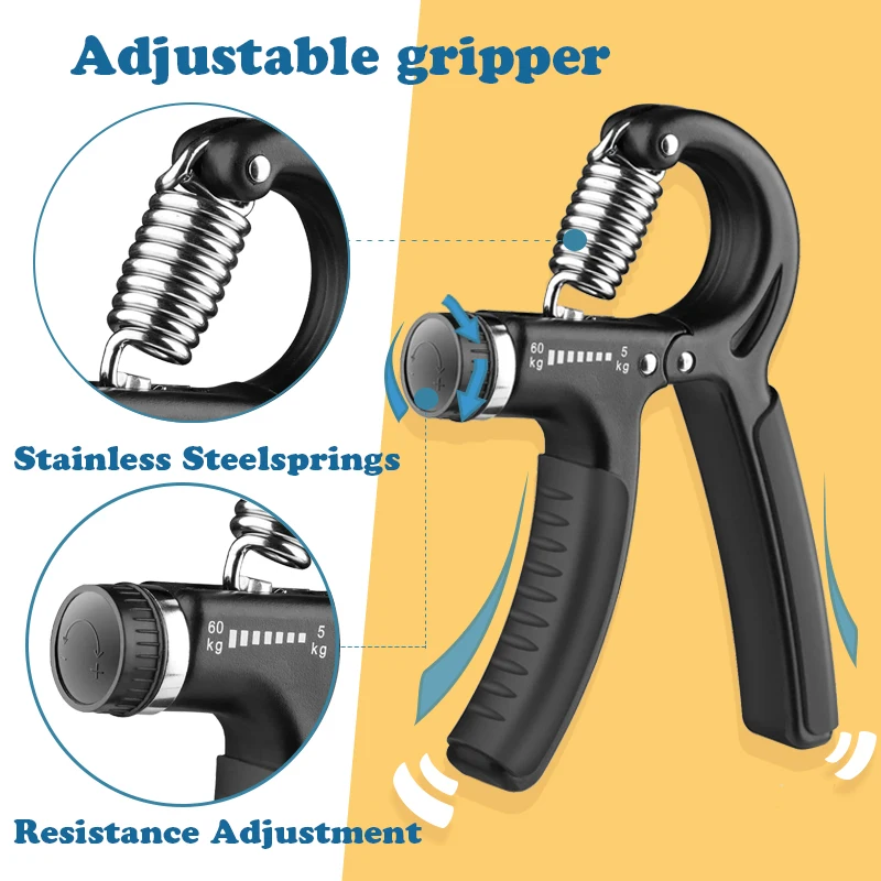 5-60KG Hand Trainer Palestra Allenamento Fitness Hand Grip Ginnico Polso Avambraccio Forza Braccio Pesante Regolabile Carpale Power Expander