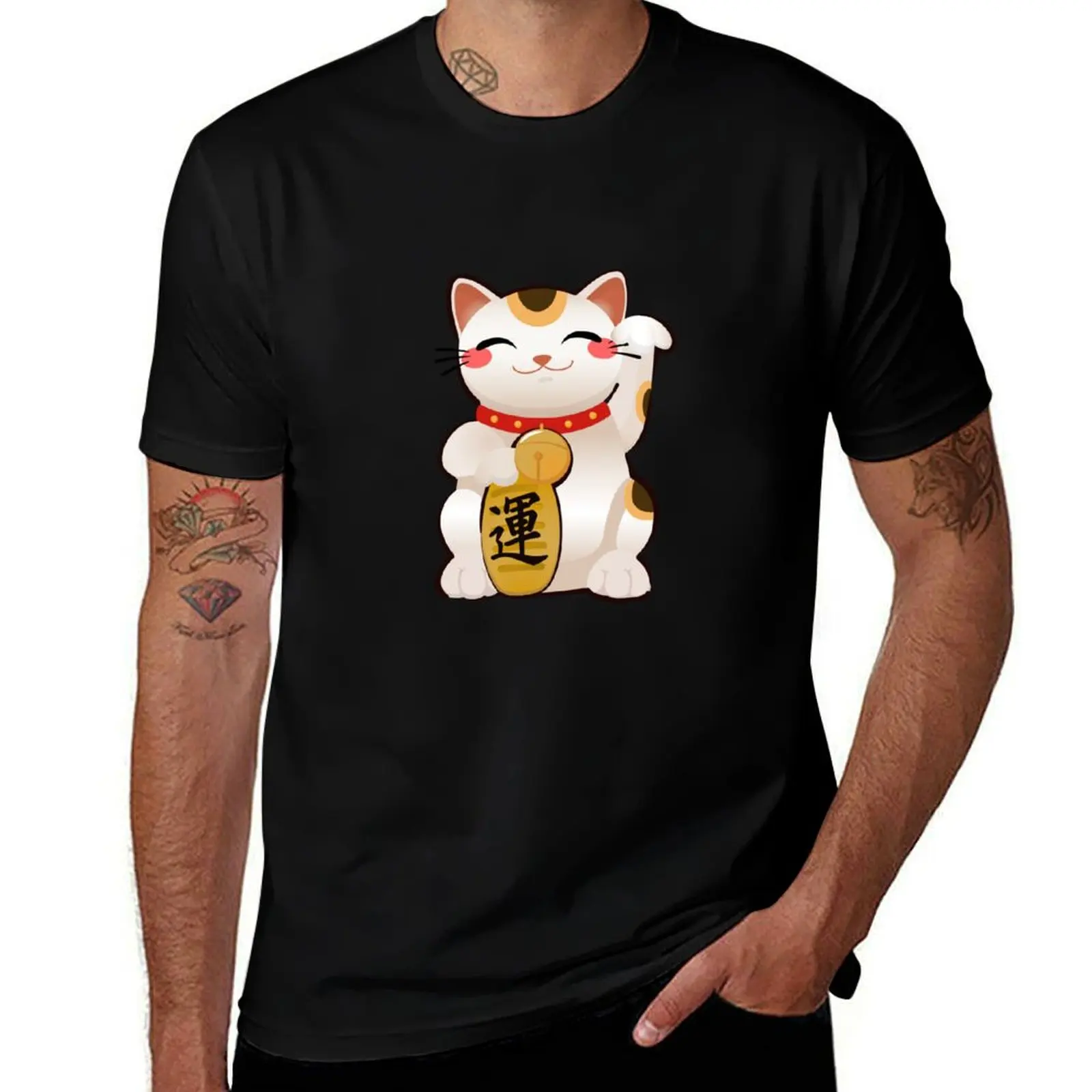 

Cute Maneki Neko T-Shirt blacks anime sweat anime clothes shirts graphic tee men
