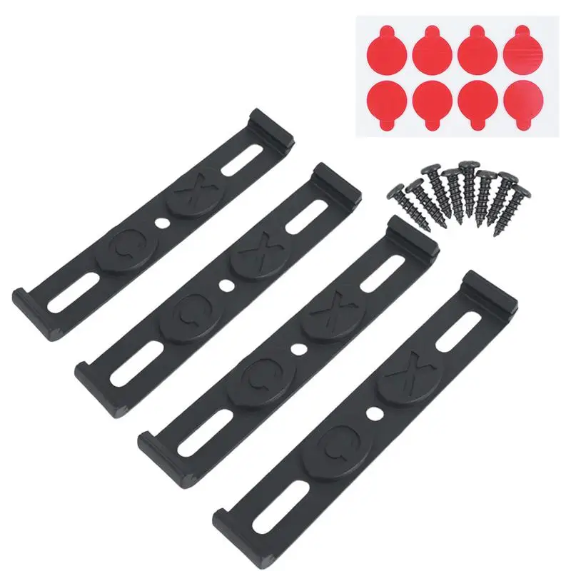 Frameless License Plate Mount 4PCS Weather-Proof Frameless License Plate Frame Car Tag Frame For Front/Rear Car Tags Exterior