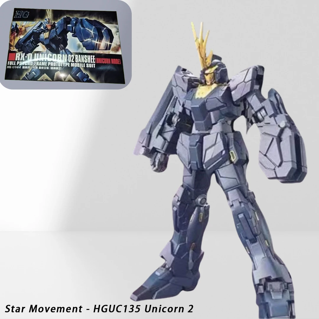 Star Movement - HGUC135 Unicorn 2 Unicorn Informeando la muerte Banshee Modo Unicorn Modelo ensamblado con colección de regalos Gnaku
