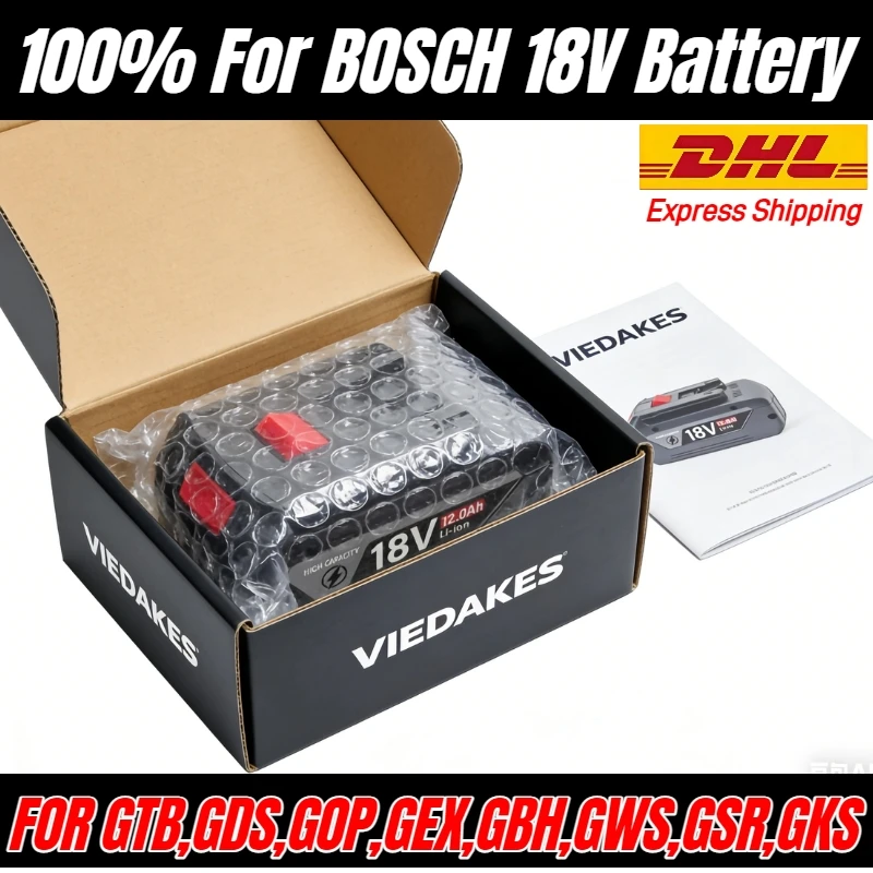 

Original Viedakes for bosch 18v battery professional suitable for bosch GTB,GDS,GOP,GEX,GBH,GWS,GSR,GKS 18v series power tool