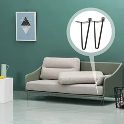 2 Pcs Hollow Table Base Hairpin Legs Furniture Dining Metal Desk Computer Coffee Counter