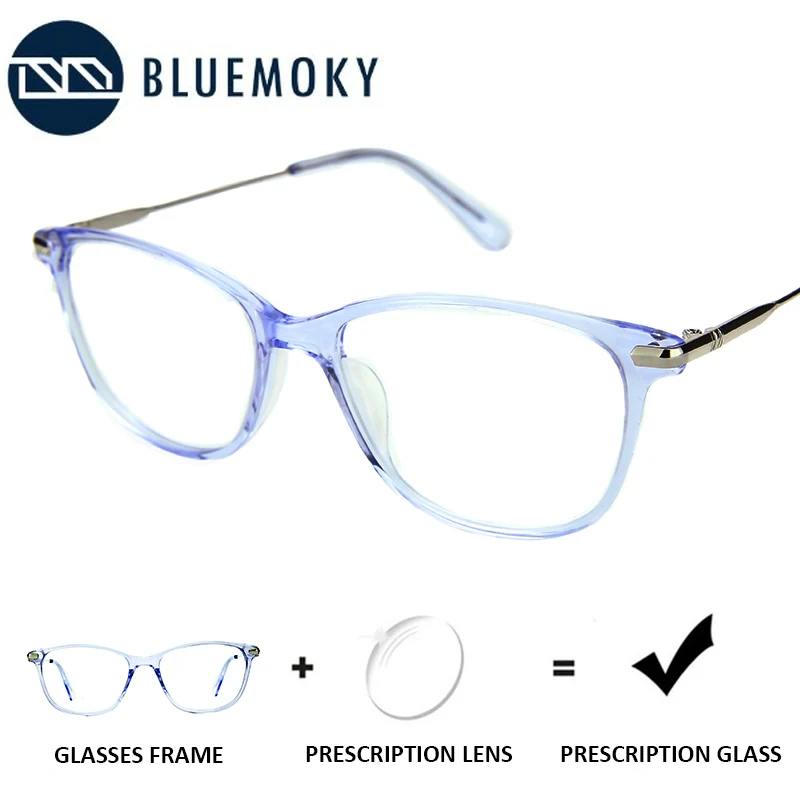 

BLUEMOKY Cat Eye Prescription Glasses Women Transparent Optical Myopia Hyperopia Eyewear Anti-Blue-Ray Photochromic Eyeglasses