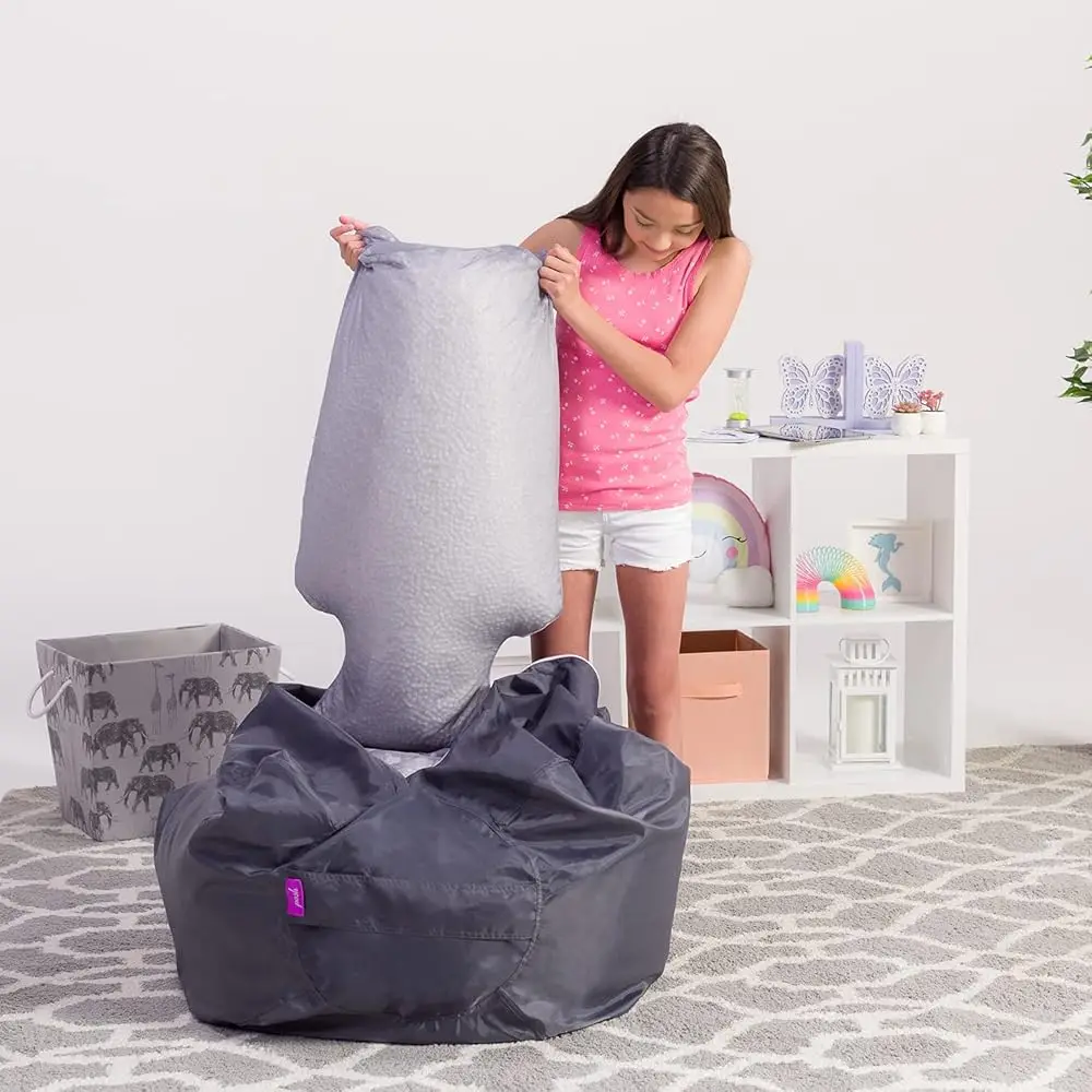 Filling Bean Bag Refill, 100 L, White With Ez-Pour Zipper Spout