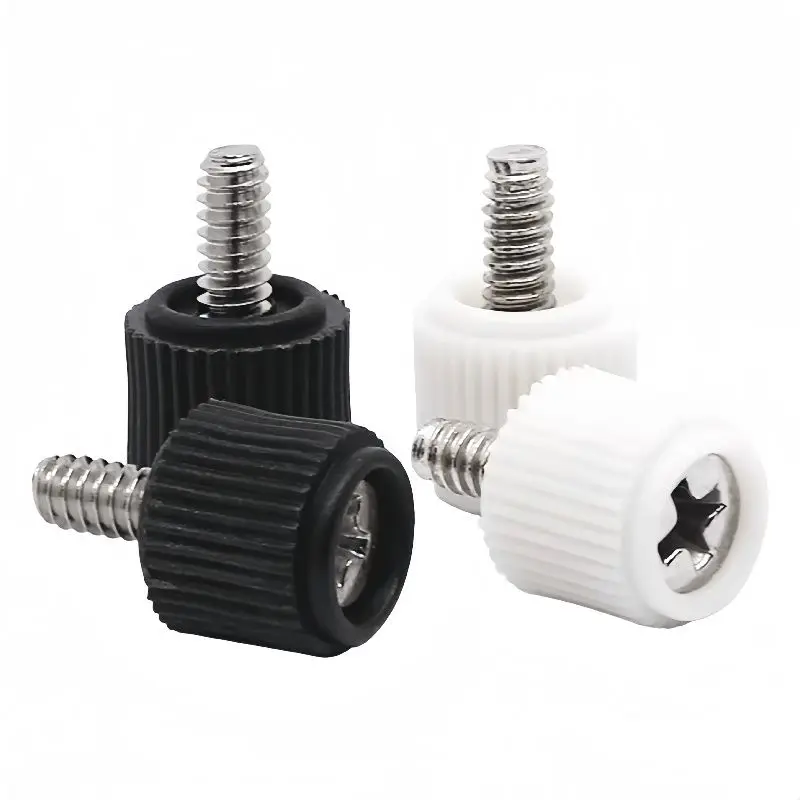 Handle Screws Black Screw Cross Recessed Screw Desktop Computer Case Side Panel Screws Plastic Head Screws PC Screws 10pcs