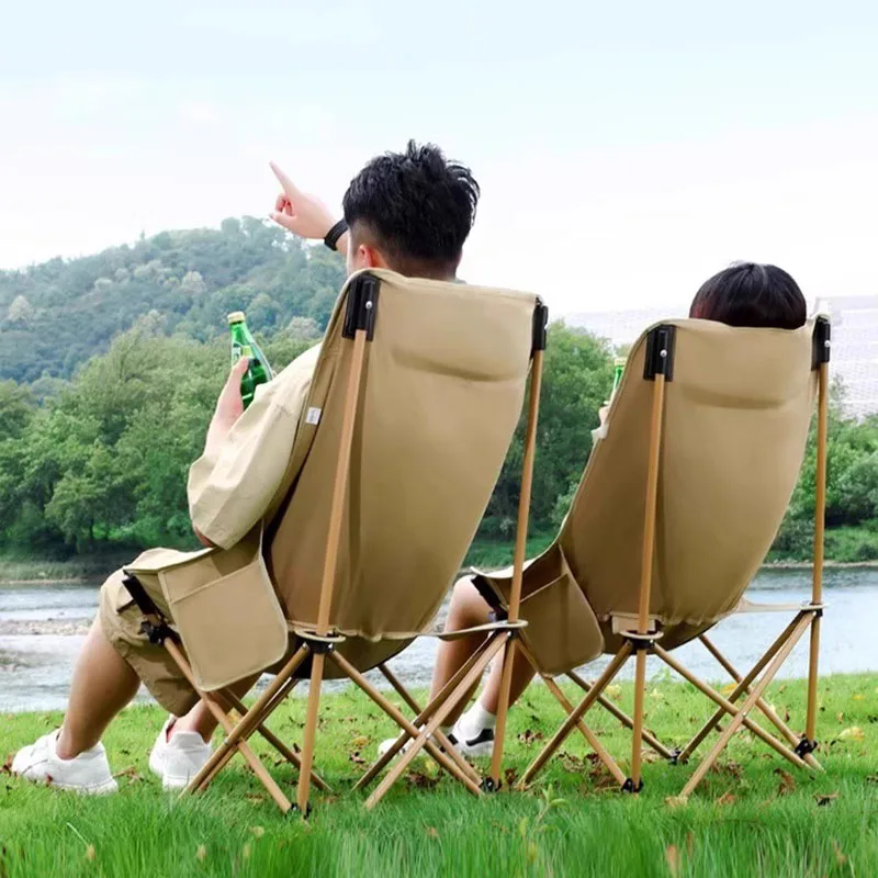 Moon Lite كرسي قابل للطي على ظهره قدرة عالية الوزن التخييم الصيد كرسي قابل للطي الاسترخاء المحمولة سيلا بلايا الأثاث #1