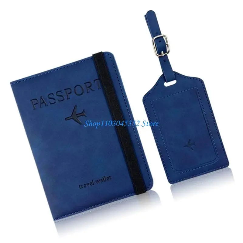 

A3PE Case Luggage Tag Suitcase Tag PU Leather Cover for Credit Card