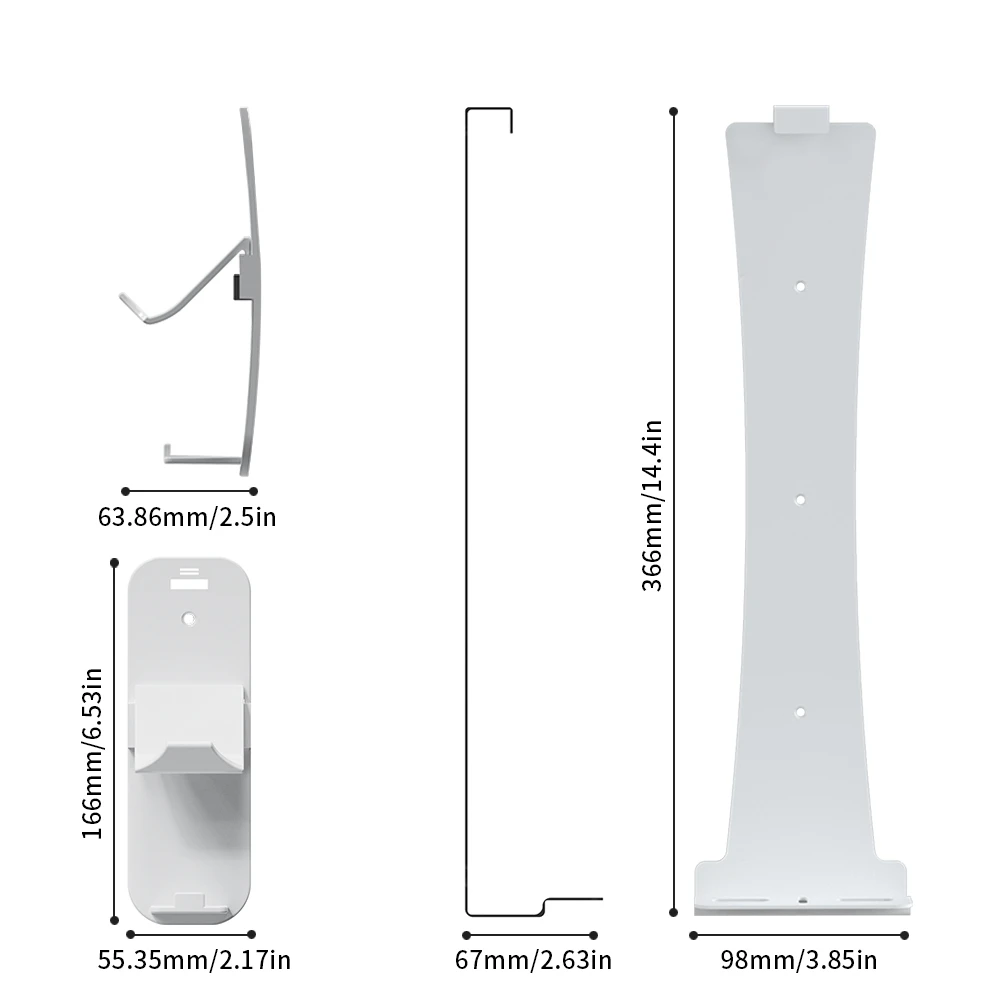 Soporte de pared para consola PS5 SLIM, juego de ganchos de almacenamiento, accesorios de almacenamiento